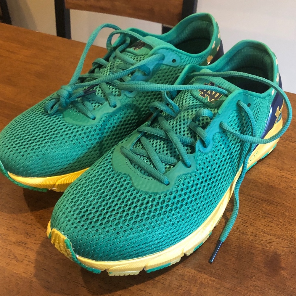 NEW Under Armour Green Notre Dame Fighting Irish HOVR Sonic 4 Running Shoe